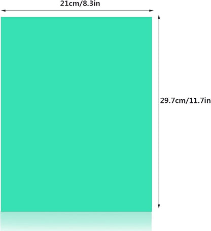 Lystaii 9pcs Gel Light Filter Color Correction Colored Overlays Transparent Color Film Lighting Gel Filter Plastic Sheets Correction 11.7 by 8.3 Inches for Film, Video, Photo, Stage (Green)