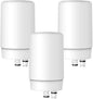 AQUA CREST Faucet Water Filter, Replacement for Brita® Filter, Brita® Faucet 36311 On Tap Water Filtration System, FR-200, FF-100 Replacement Filter, White (3 Packs)