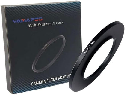 YAMAFOO 49mm to 77mm Step-Up Ring/Step Down Rings Filter Adapter for All Brands UV ND CPL Metal Ring Step-Up Rings Adapter Filter,Black (49-77)