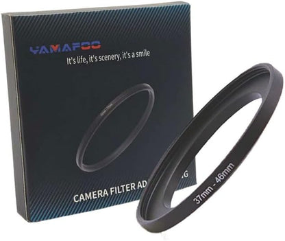 YAMAFOO 37mm to 46mm Step-Up Ring/Step Down Rings Filter Adapter for All Brands UV ND CPL Metal Ring Step-Up Rings Adapter Filter,Black (37-46)
