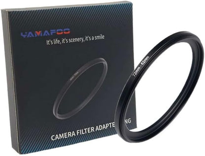 YAMAFOO 72mm to 62mm Step-Up Ring/Step Down Rings Filter Adapter for All Brands UV ND CPL Metal Ring Step-Up Rings Adapter Filter,Black(72-62)