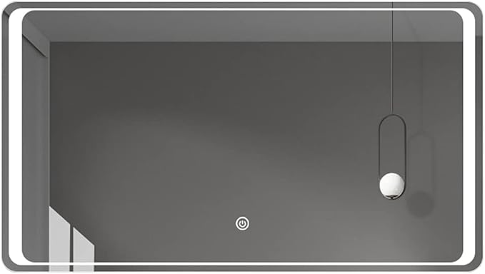 Backlit LED Illuminated Bathroom Mirror - Wall Mirrors with Demister Pad/Sensor Touch Switch Rectangle Makeup Mirror for Vanity Living Room Bedroom