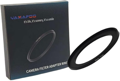 YAMAFOO 62mm to 77mm Step-Up Ring/Step Down Rings Filter Adapter for All Brands UV ND CPL Metal Ring Step-Up Rings Adapter Filter,Black (62-77)
