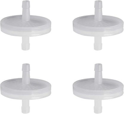 FERRODAY 5/16 Barbed Air Line Filter [4 PCS]- Sanitary Air Filter Air Line Fittings for Beer Brew Keg Air Filter for Homebrew White Air Filter for Fish Tank Translucent Plastic Gas Line Fitting