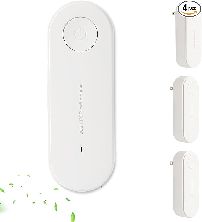 4Pcs Air Purifier,New Plug-in Negative Ion Air Purifier,Whisper Quiet, Filter-Free, for Bedrooms, Toilets, Closets, Pet Room, Office
