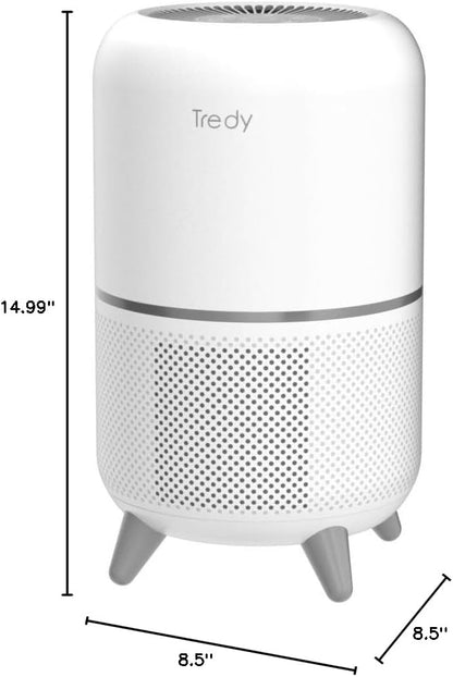 Tredy HEPA Air Purifier for Home 200 Sq.ft Large Room with Air Quality Sensor, Filters The Air, Removes Allergies/Molds/Dust/Smoke/Odor/Pollen/Pets Dander and Other Particles