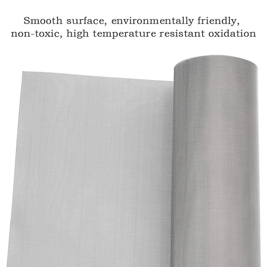 80 Mesh Stainless Woven Wire - 12" X 48" (30cmX120cm) 304 Steel Fine Wire Mesh,0.18mm Hole 120µm Filter Screen Sheet Filtration Cloth(12" X 48" (30cmX120cm), 80 Mesh)