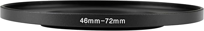 46-72mm Metal Step-Up Ring Adapter Compatible with Mirrorless Cameras DSLR Lens, UV CPL ND Filter Thread Converter, Black