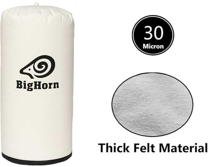 BIG HORN 11766 20 Inch Dia 30 Micron Dust Filter Bag 20 Inch x 32 Inch Long Replaces OEM# A04526, A04496, 708698