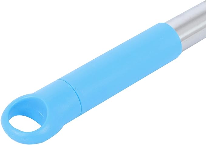 Multifunctional Broom, Telescopic Carpet Rake Rubber Pp 12.6in Brush Easy Wash Floor Carpet Broom for Pet Hair Dust Removal Tile Window Cleaner (Blue)