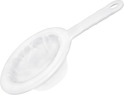 Quacc Nylon Fine Mesh Strainer Plastic Net Strainer 200 Mesh Kitchen Sieve Filter with Handle Hook Food Filter for Tea, Coffee, Nut Milk, Juice
