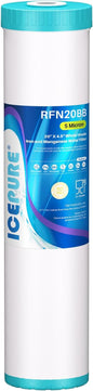 ICEPURE 5 Micron 20" x 4.5" RFN20BB Whole House Iron & Manganese Reduce Water Filter Replacement for FM25B, RFFE20-BB, CFRFFE-20BB, 1 Pack