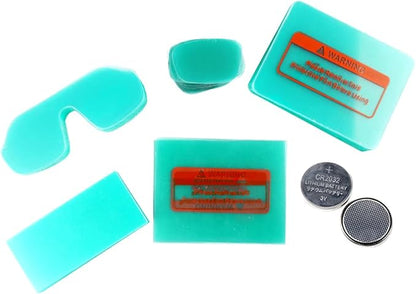 Welding Helmet Cover Lens Outside Protective Lens Filter Covers 108mmx85mmx0.8mm Replacement Lens Clear Cover Lens for Solar Auto Darkening Welding Helmet 10 PCS