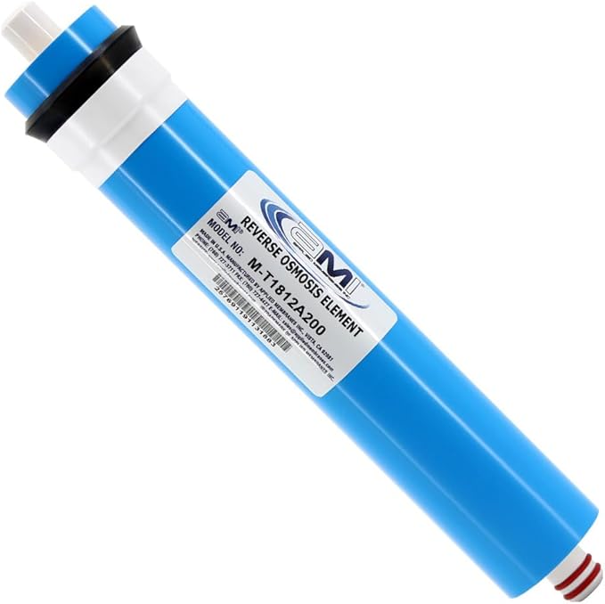 APPLIED MEMBRANES INC. 200 GPD Reverse Osmosis Membrane | RO Membrane Water Filter Replacement for Reverse Osmosis Water Filtration System | 1.8” x 12” Universal Compatibility | Made in USA