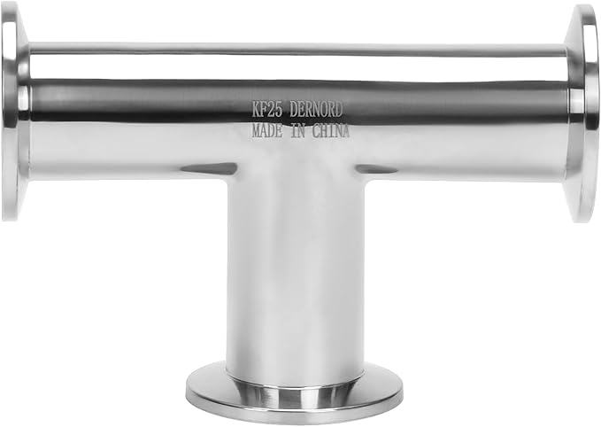 DERNORD KF-25 Tee 3 way Vacuum Fittings Stainless Steel 304 Pipe Fittings