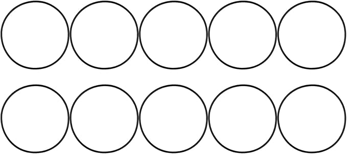 10-pack Water Filter O-rings, 5.51 Inch Sealing Gaskets for 151122 Housing, Rubber Replacement Parts for Large Filtration Systems, Flexible Leakproof, 1-set