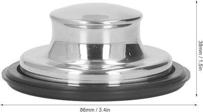 Kitchen Sink Stopper, Odorless Sink Plug Cover, Stainless Steel Garbage Disposal Stopper, Stopper for Sink Drain Filter, Fine Production Process, 86mm Outer Diameter