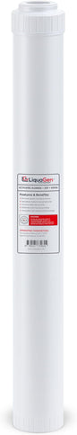LiquaGen Activated Alumina + Carbon + KDF-55 Replacement Water Filter Cartridge – Helps Manage Fluoride, Chlorine & Taste, Refillable 2.5" x 10", 2.5" x 20", 4.5" x 10", 4.5" x 20" (1, 2.5" x 20")