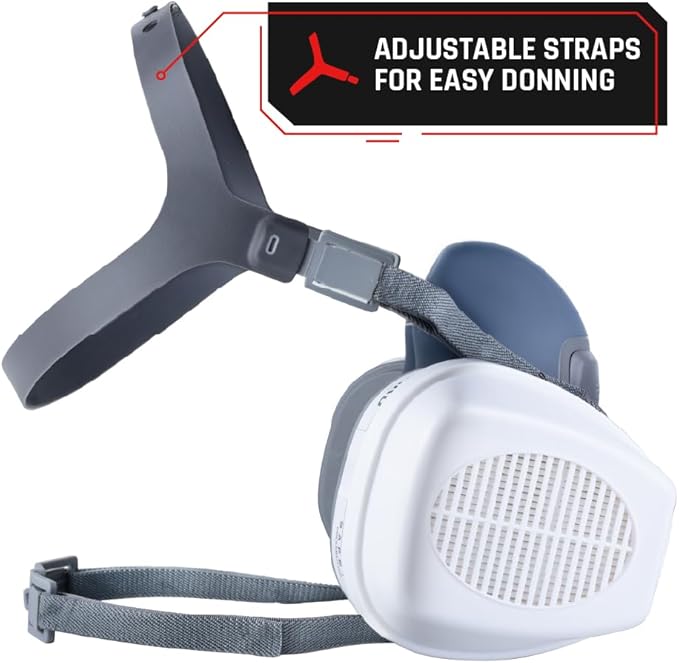 Parcil Distribution Full Face Respirator Mask with Filters – Durable Full Face Respirator Mask, Bayonet Filter Compatible