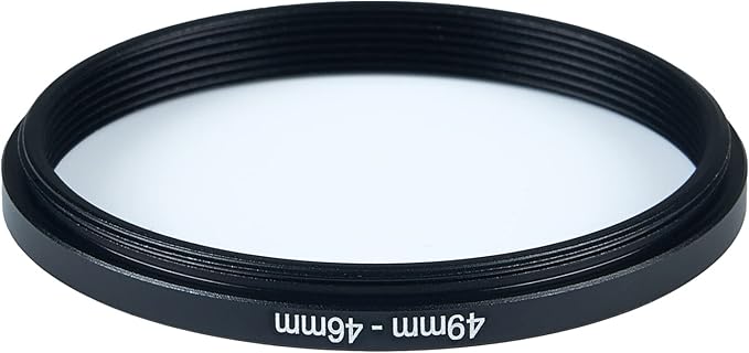 49mm to 46mm Step-Down Ring Filter Adapter for All Brands UV ND CPL Metal Ring Step-Down Rings Adapter Filter (49mm-46mm)