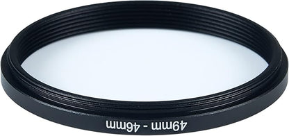49mm to 46mm Step-Down Ring Filter Adapter for All Brands UV ND CPL Metal Ring Step-Down Rings Adapter Filter (49mm-46mm)