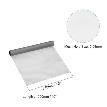 PATIKIL 40" L x 10" W Woven Wire Mesh, 350 Mesh 316L Stainless Steel Air Vent Filter Screen for Window Security Vent Cover Filtration Animals Fence