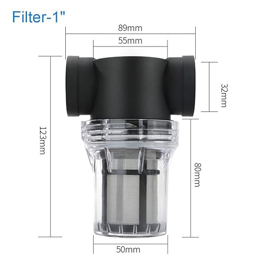 Commercial Inline Pipeline Filter 1/2"-1" - 304 Stainless Mesh Screen for Industrial Pumps & Greenhouse Systems(1'')