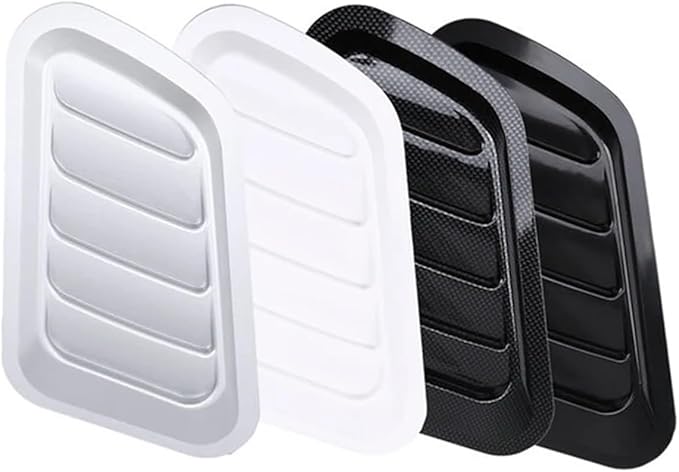 2Pcs ABS Car Air Flow Intake Hood Scoop Vent Bonnet Cover Universal DIY Decorate Car Accessories Compatible With BMW(Carbon look)