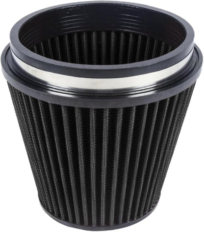 Universal 6" 152mm igh-Flow Air Filter, Reusable Cone Cold Air Intake, High Performance, Washable, Clamp-On Car High Flow Air Kit, Flange Diameter: 6 Inch, Filter Height: 7 Inch, Red