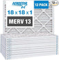 18x18x1 AC and Furnace Air Filter by Aerostar - MERV 13, Box of 12