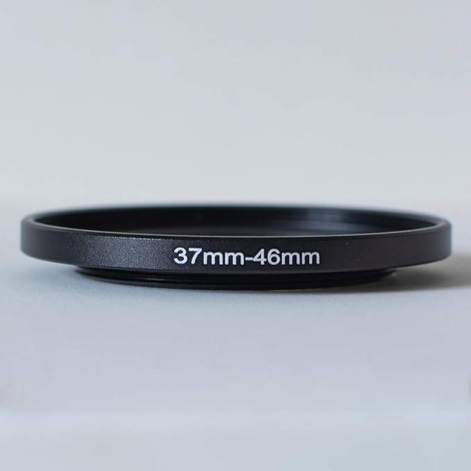 37-46mm Metal Step-Up/Down Ring Adapter Compatible with Mirrorless Cameras DSLR Lens, UV CPL ND Filter Thread Converter, Black (37-46)