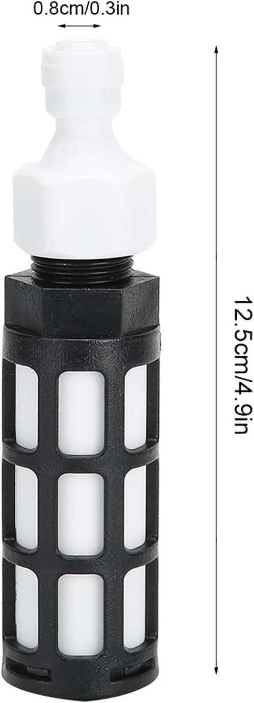 Portable Water Inlet Filter for Misting System – Self-Priming Water Filter Replacement 4.9In, Tasteless PP Plastic Water Inlet Filter for Humidification Sprayer, Lawn Garden Fogger (Pack of 1)