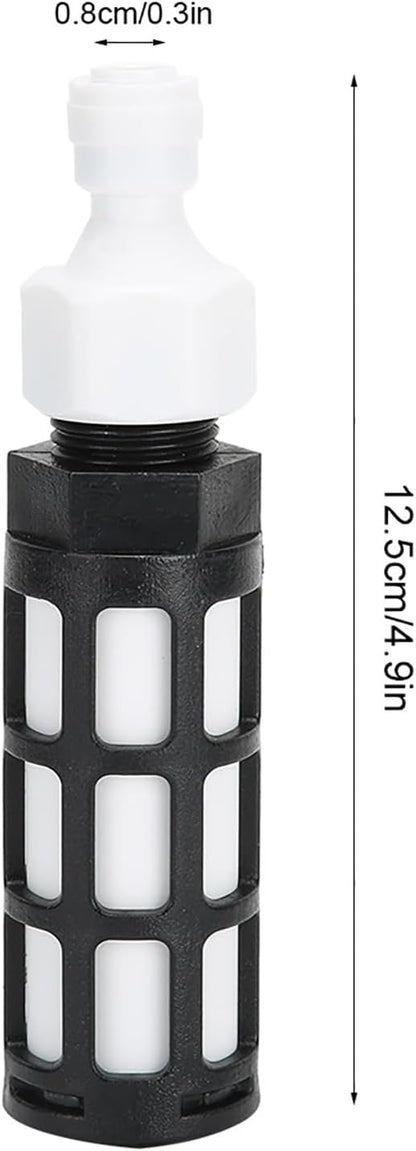 Portable Water Inlet Filter for Misting System – Self-Priming Water Filter Replacement 4.9In, Tasteless PP Plastic Water Inlet Filter for Humidification Sprayer, Lawn Garden Fogger (Pack of 1)