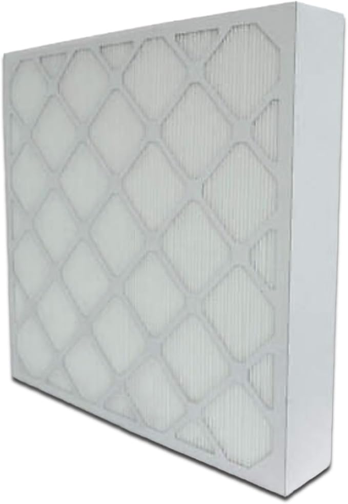20x25x1 Mini-Pleat Synthetic Panel Air Filter – 1” Beverage Board Frame – MERV 15 ASHRAE 52.2 – High-Efficiency HVAC Filter for Commercial, Industrial, Residential – (Pack of 12)