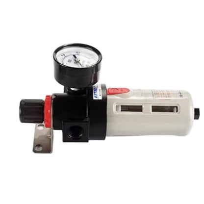 Compressed Air Pressure Filter Regulator Airtac BFR4000 1/2'' NPT 0-140 PSI Combo Piggybac Adjustable,Bracket,Gauge Semi-Auto Drain
