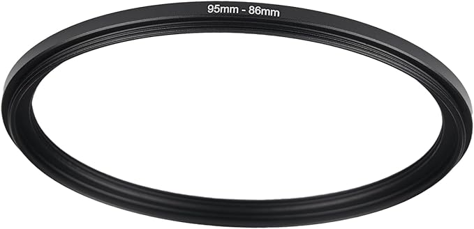 95mm to 86mm Step Up Ring Filter Adapter Black Metal Step up Adapter Rings Compatible with All Brand UV CPL ND Camera Lens Filter Step Down Ring (95mm-86mm)