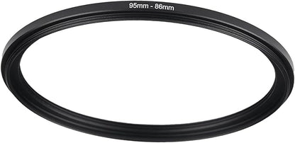 95mm to 86mm Step Up Ring Filter Adapter Black Metal Step up Adapter Rings Compatible with All Brand UV CPL ND Camera Lens Filter Step Down Ring (95mm-86mm)