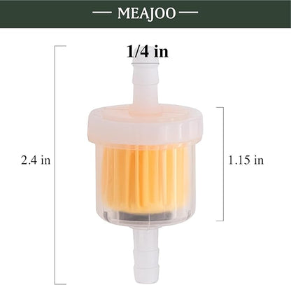 15PCS 1/4 Inch Gas Inline Fuel Filters, with magnet, Universal for Stratton Small Engine, Kohler, Kawasaki, Birggs, John Deere, Gasoline Generator Lawn Mower Motorcycle