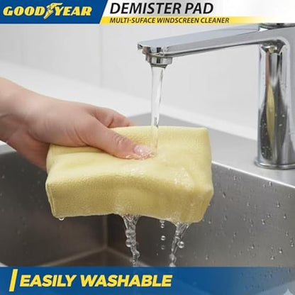 Goodyear 902540 Car Windscreen Demister Pad Micro Fibre Sponge for Mirror Window Glass Fog Remover