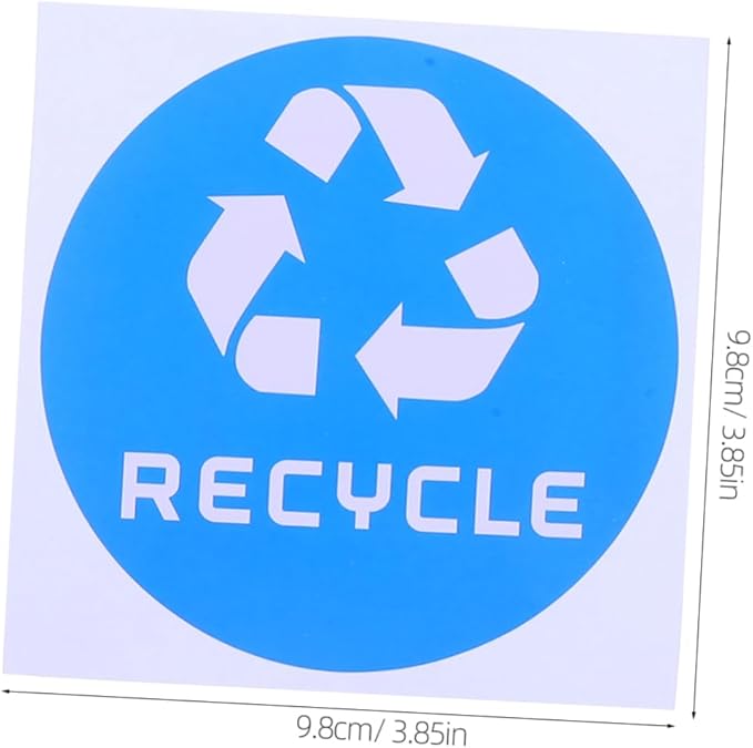 Milisten 6pcs Decorative Trash Classification Stickers Labels for Waste Sorting Recycling Strong Adhesion Stain-Resistant Easy Application for Bins Cans