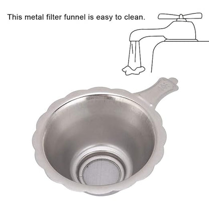 3D Printer Metal Filter Funnel Photosensitive Resin Foldable Strainer for SLA/DLP, Silver