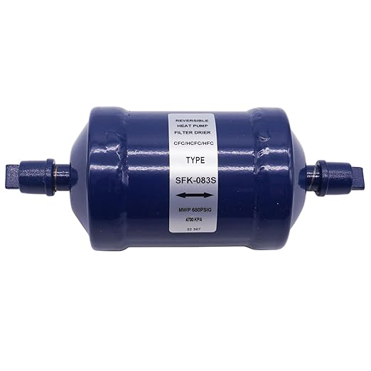 Bi Flow Filter Drier for Heat Pump,3/8" SAE Sweat Liquid Line Filter Drier SFK-083S