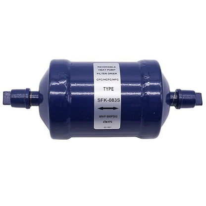 Bi Flow Filter Drier for Heat Pump,3/8" SAE Sweat Liquid Line Filter Drier SFK-083S