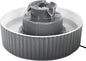 Ceramic Cat Water Fountain, 2.1L/71oz Cupcake Pet Water Fountain for Cats and Dogs, Automatic Pet Drinking Fountain with Pump, Filter & Foam (Dark Grey)