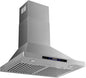30 inch Wall Mount Range Hood Convertible Vent with Permanent Baffle Filters 800CFM Stainless Steel for Kitchen Gesture Sensing & Touch Control, 4 Speed Exhaust Fan, ETL listed (30 inch)