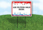 Air Filters Sold Here 4Th Of July American Flag Usa Patriotic Red Blue Stars Double Sided 18x24 in. Yard Road Sign