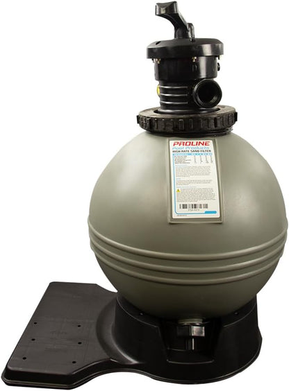 Waterway 'Proline' 19" Inch Sand Filter with Base | for Above Ground Pools Up to 21,600 Gallons | Easy to Install | Pump Not Included | Fill: 100 Pounds of Sand (Not Included)