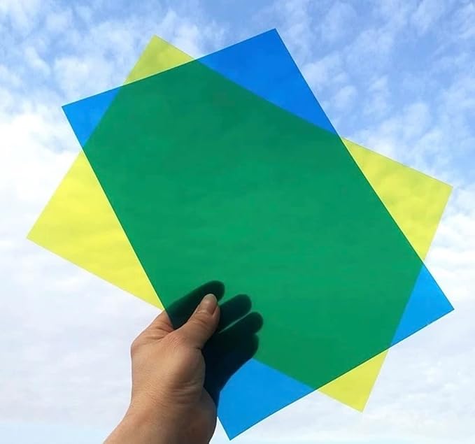 20 Pack Gel Light Filter Color Correction Colored Overlays Transparent Color Film Lighting Gel Filter Plastic Sheets Correction for Lamp, Headlight, Photo Studio Strobe, LED, Headlight Film