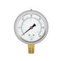 Joywayus Pressure Gauge 0-60 PSI Brass 1/4" NPT Male Thread Lower Mount, Glycerin Filled, Stainless Steel Case, Multiple Function