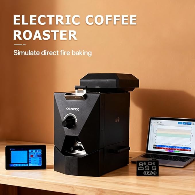 RE-1 Electric Coffee Bean Roaster with Artisan Connectivity, Auto Roasting, Smoke Filter & Cooling System, With New Intelligent Controller Displays Baking Curve